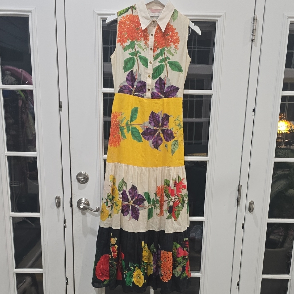 Floral Sleeveless Maxi Dress - Multicolor